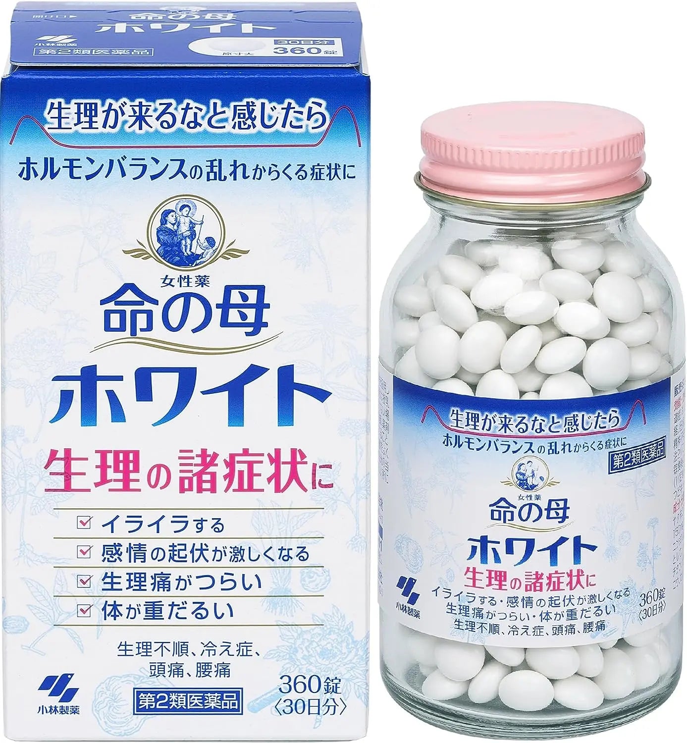 KOBAYASHI Inochi no Haha White - Комплекс для нормализации менструального цикла - Ana Beauty Japan