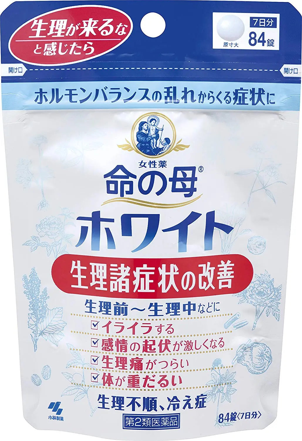 KOBAYASHI Inochi no Haha White - Комплекс для нормализации менструального цикла - Ana Beauty Japan