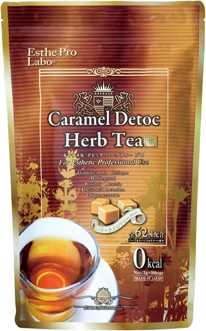 Esthe Pro Labo Caramel Detoc Herbal Tea - Травяной детокс-чай с коллагеном со вкусом карамели Esthe Pro Labo